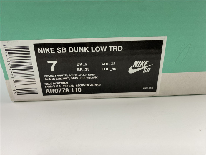nike sb dunk low summit white wolf grey - ar0778-110