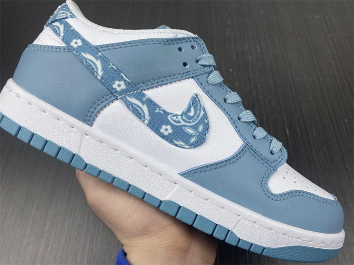 nike dunk low essential paisley pack worn blue dh4401-101
