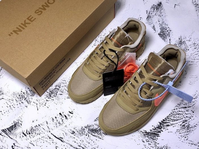 off-white nike air max 90 desert ore - aa7293-200