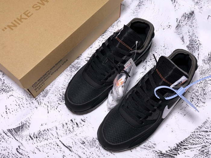 off-white nike air max 90 black cone white - aa7293-001