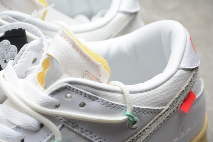 off white nike dunk low the 50 white dm1602-127