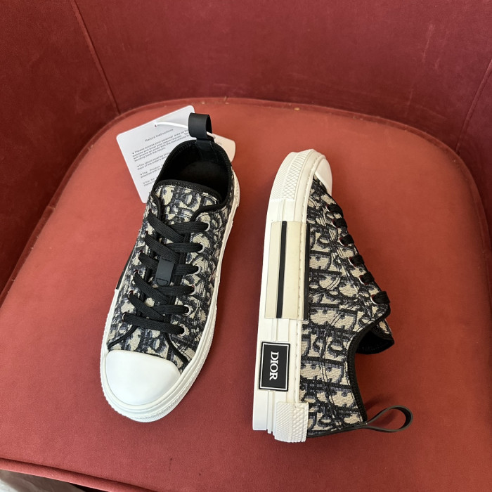 Dior B23 Low Top Canvas Oblique Black D05
